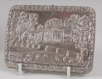 Lot 2346 - A circa 1900 Indian silver pocket cigarette...