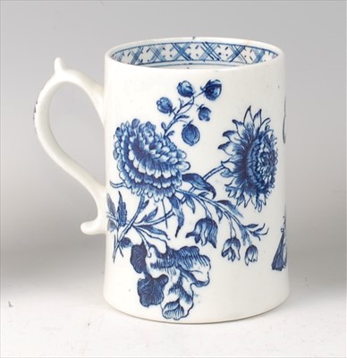Lot 2050 - A Lowestoft porcelain mug, circa 1770,...