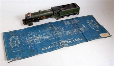 Lot 456 - Marklin for Bassett-Lowke green SR body only...