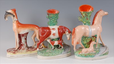 Lot 2061 - A large Victorian Staffordshire figure of a...
