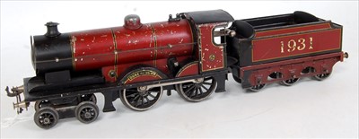 Lot 342 - Bassett-Lowke 4-4-0 clockwork loco and tender '...