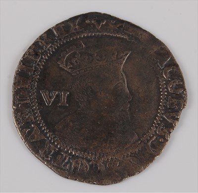 Lot 55 - England, James I (1603-1625) sixpence