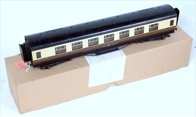Lot 416 - An Exley GWR corridor 3rd coach dark...