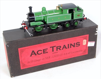 Lot 381 - ACE Trains NER green LNER class G5 0-4-4 tank...