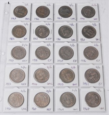 Lot 88 - Great Britain, a collection of George VI / Elizabeth II half crowns dates to include