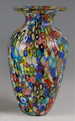 Lot 51 - A 1960s Murano 'Tutti Frutti' baluster glass...