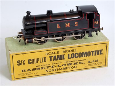 Lot 480 - Bassett Lowke 0-6-0 tank engine LMS 78 black...
