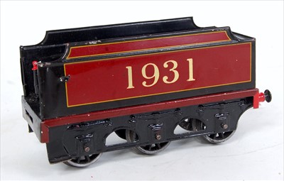 Lot 488 - Bassett Lowke 6-wheel LMS red tender "1931" as...