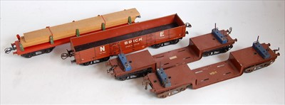 Lot 494 - Four Hornby bogie no. 2 goods wagons: 1936-41...