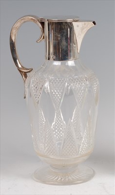 Lot 92 - An Art Nouveau silver and clear cut crystal...