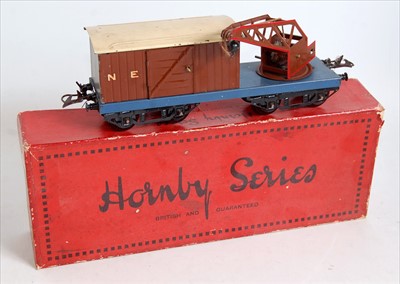 Lot 541 - 1931 Hornby breakdown van and crane, NE, brown...