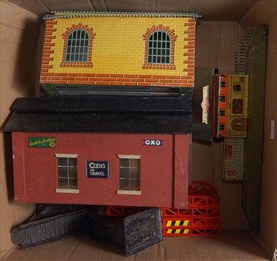 Lot 566 - Large box containing Basset-Lowke single road...
