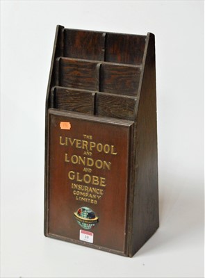 Lot 10 - A wooden letter rack for the Liverpool &...
