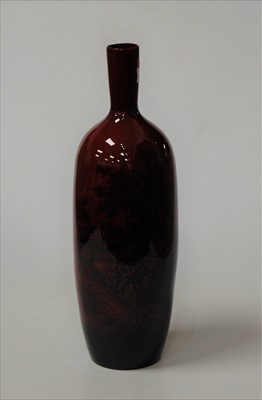 Lot 40 - A Royal Doulton flambé ware woodcut pattern...
