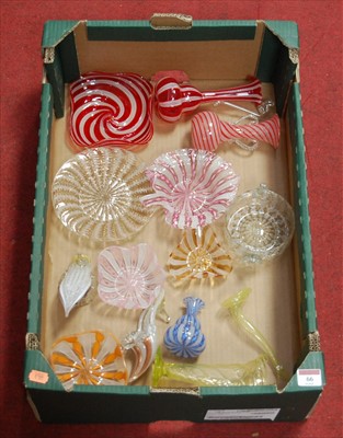 Lot 66 - A collection of principally Venetian glassware,...