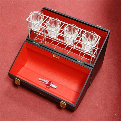 Lot 80 - A Brexton drinks hold-all, with enamelled...