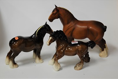 Lot 22 - A Beswick shirehorse Ch. Burnham Beauty, matt...
