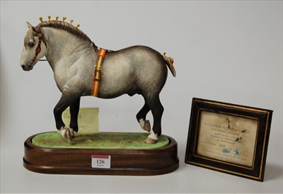 Lot 126 - A Royal Worcester model of a Percheron...