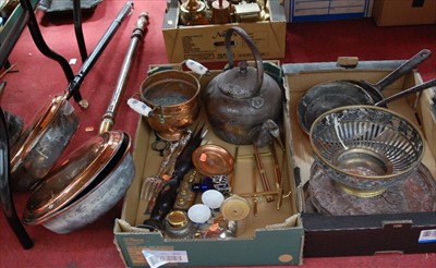 Lot 164 - Two Victorian copper warming pans, together...