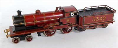 Lot 598 - Bing for Bassett-Lowke maroon LMS 4-4-0 c/w...
