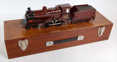 Lot 600 - Marklin maroon 20v electric 4-4-0 LMS loco...