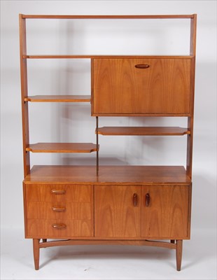 Lot 367 - A 1960s G-Plan teak room divider, having upper...