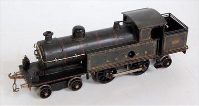 Lot 593 - Marklin black L & NWR 4-4-2 c/w tank loco...