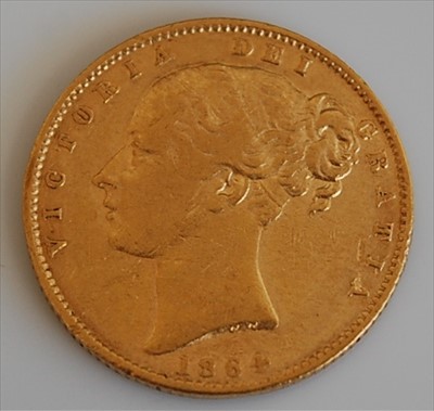 Lot 257 - Great Britain, 1864 gold full sovereign