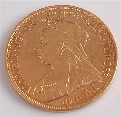 Lot 267 - Great Britain, 1893 gold five pound coin