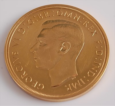 Lot 270 - Great Britain, 1937 gold proof five pound coin