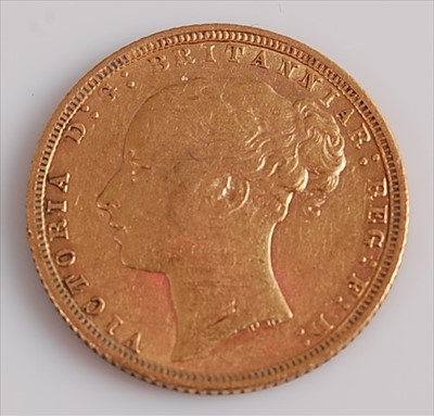 Lot 280 - Great Britain, 1872 gold full sovereign