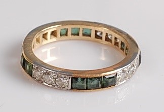 Lot 2142 - A yellow and white metal, tourmaline and...
