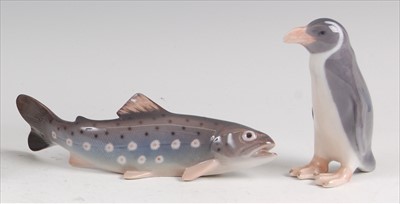Lot 29 - Bing & Grondahl - a porcelain model of a trout,...