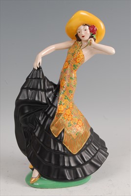 Lot 33 - An Art Deco Crown Devon ceramic figure of 'Rio...