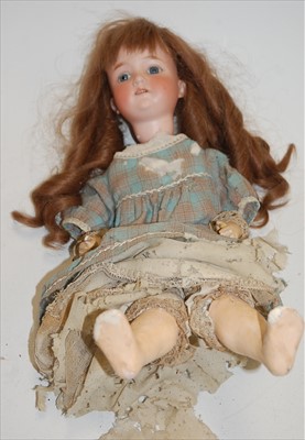 Lot 87 - An Armand Marseille bisque head doll, having...