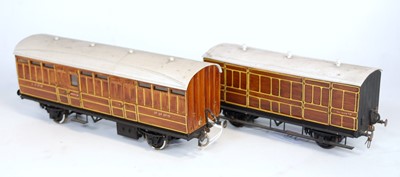 Lot 313 - Two Kenard Models LNER teak finish four-wheel...