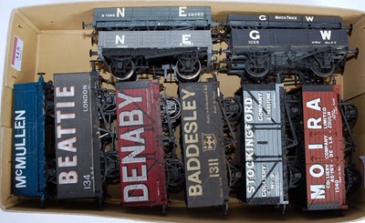 Lot 315 - 6 kit built PO mineral wagons and 4 low sided...