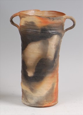 Lot 38 - Janet Leach (1919-1997) - a twin handled...