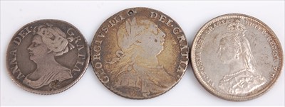 Lot 136 - Great Britain, 1711 sixpence