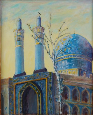 Lot 1010 - 1970s European School - Blue Mosque, oil on...