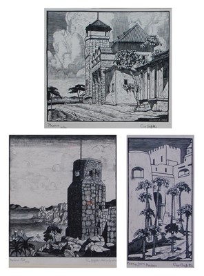 Lot 1059 - Cice Griffiths - Muzoma Boma, wood engraving,...