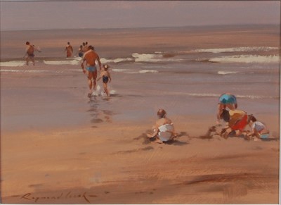 Lot 317 - Raymond Leech (b.1949) - Southwold Beach, oil,...
