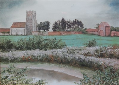 Lot 315 - Michel des Rochers (b.1938) - A Suffolk Church,...