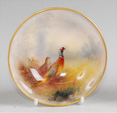 Lot 1076 - A Royal Worcester porcelain footed dish,...
