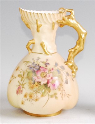 Lot 1093 - A Royal Worcester blushware jug, shape No.1507,...