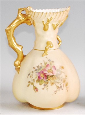 Lot 1093 - A Royal Worcester blushware jug, shape No.1507,...