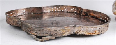Lot 1339 - A Chinese 'silver' tea-for-two service,...