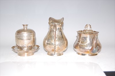 Lot 1339 - A Chinese 'silver' tea-for-two service,...