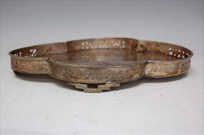 Lot 1339 - A Chinese 'silver' tea-for-two service,...