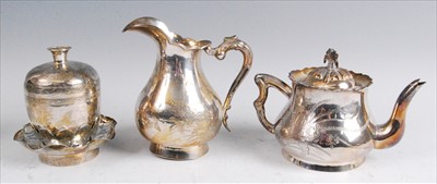Lot 1339 - A Chinese 'silver' tea-for-two service,...